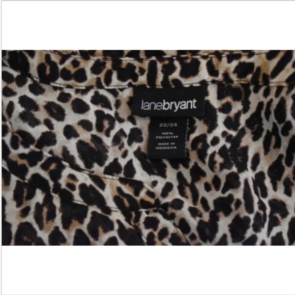 Lane Bryant roll tab blouse top shirt  22 24 print - Picture 8 of 8